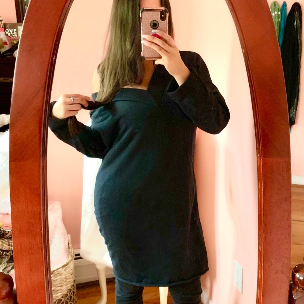 ❗️SOLD❗️ 🔸3 for $25🔸ASOS Black Off Shoulder Sweater Dress